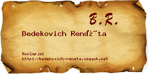 Bedekovich Renáta névjegykártya